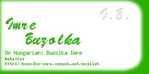 imre buzolka business card